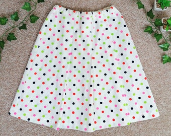 Jupe à pois des années 1960 | Taille XXS-XS | Mod Mini Jupe | Polka Dot Mini Jupe | vintage A-Line Jupe | mini jupe vintage | Jupe taille haute