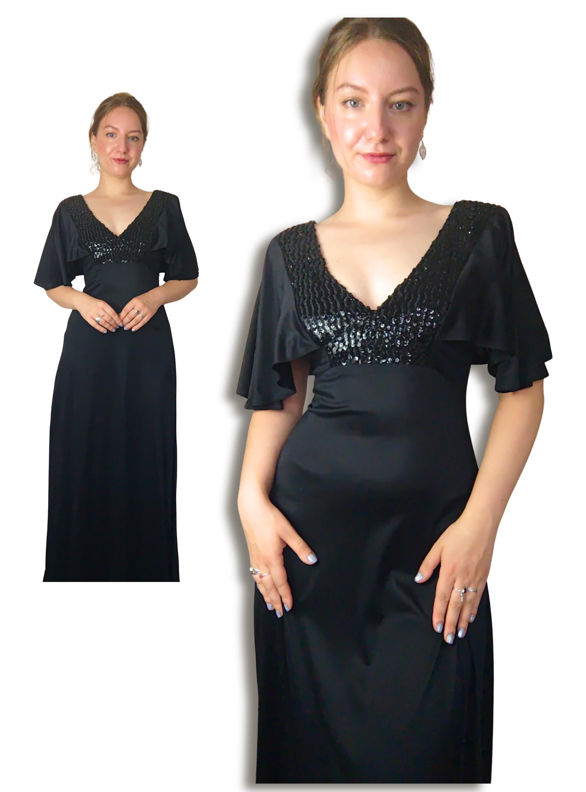 princess polly baby blue dress Jolie Moi Angel Sleeve Sequin Dress, Black Royal Blue main image 1