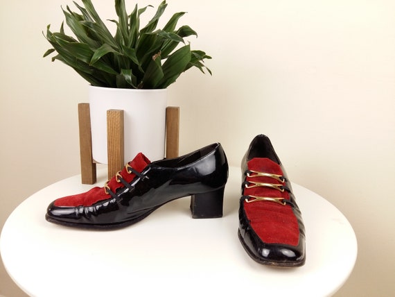 80s 90s Loafers Size Uk 6 Us 8 5 Eu 39 Wide Fit - Red Patent Leather Loafers Uk 80s 90s Loafers Size Uk 6 Us 8 5 Eu 39 Wide Fit - Red Patent Leather Loafers Uk