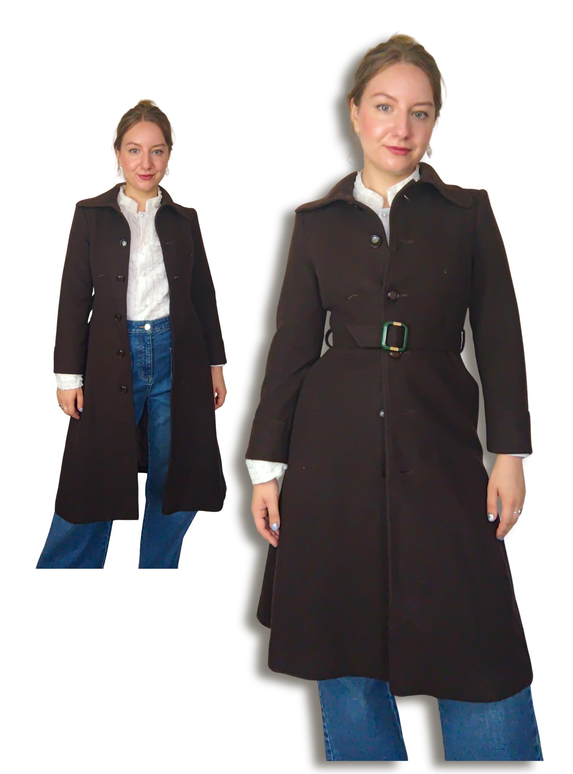 60s Belted Coat - Etsy
