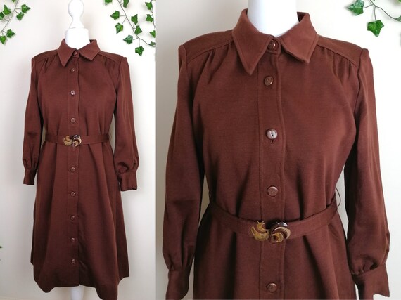 Size XS S Vintage Japanese Beige Coat Wool Japanese Checked 70/'s Coat