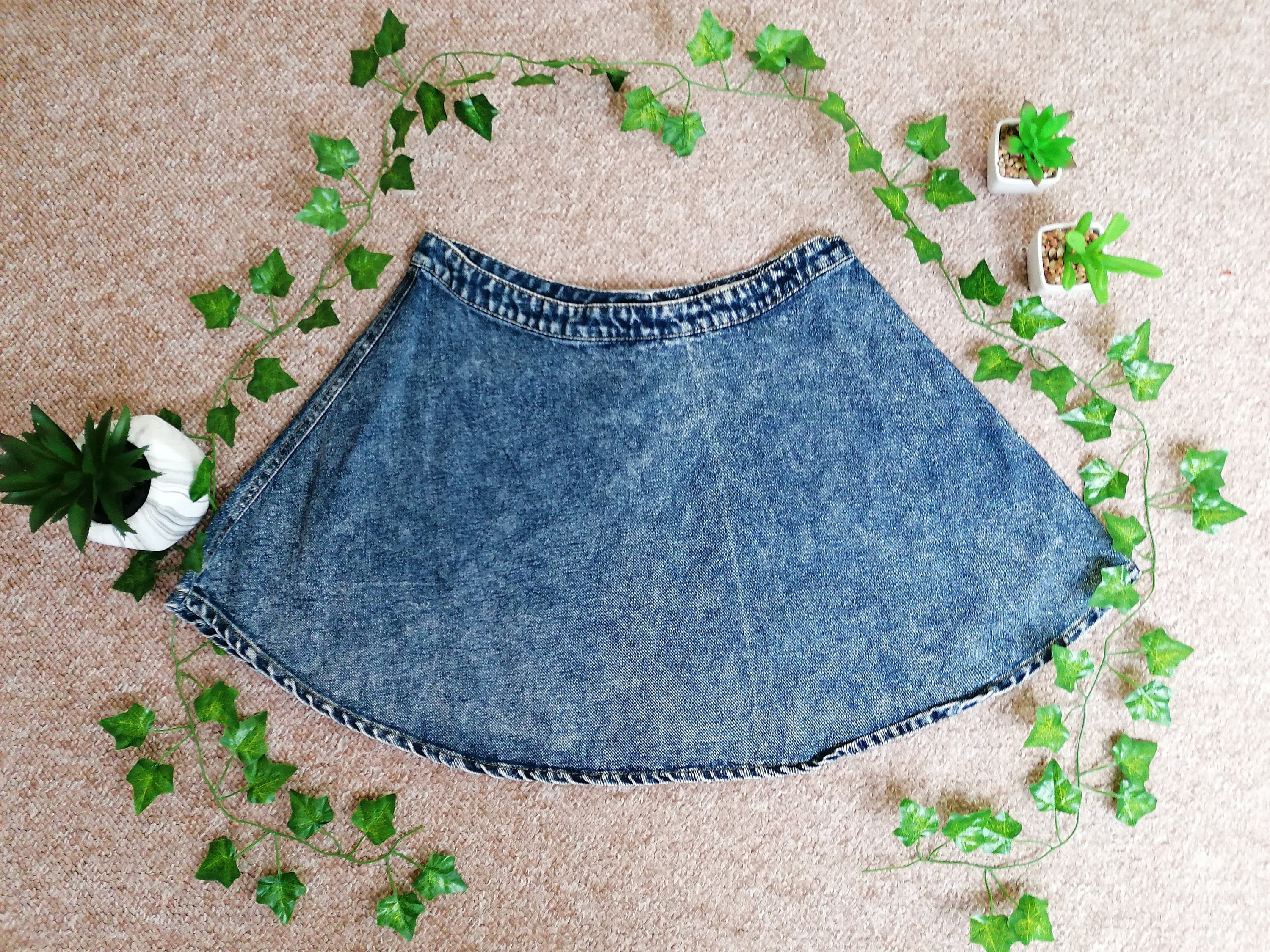 Denim skater skirt hot sale