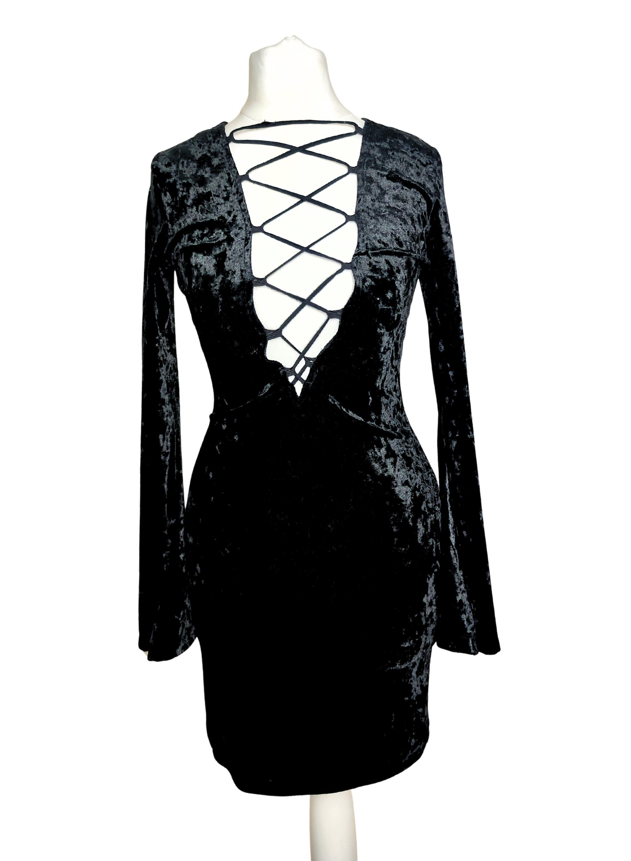 Velvet Plunge Dress - Etsy