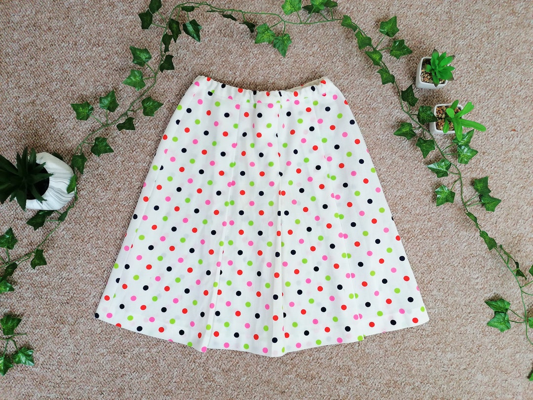 1960s Polka Dot Skirt Size XXS-XS Mod Mini Skirt Polka Dot Mini Skirt ...