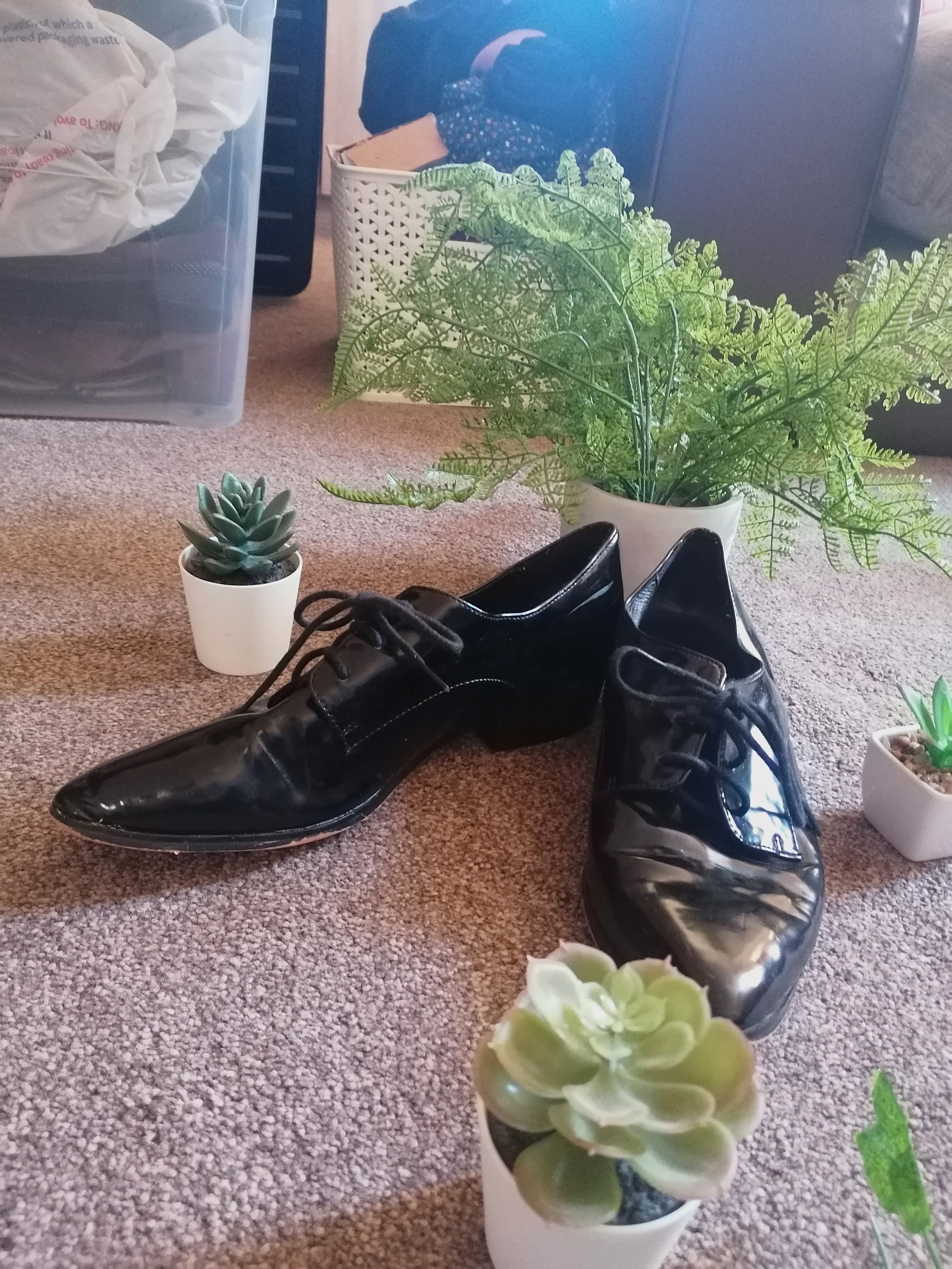 1990s Dune Wingtip Black Suede and Patent Leather Shoes Dress Shoe Wingtip Black Antique – Ace Marks main image 4