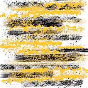 028 - Penselen - zwart en geelgoud - penselen - digitaal papier, direct downloaden, digitaal geel, sublimatie jpg en png 300 dpi, penseelstreek