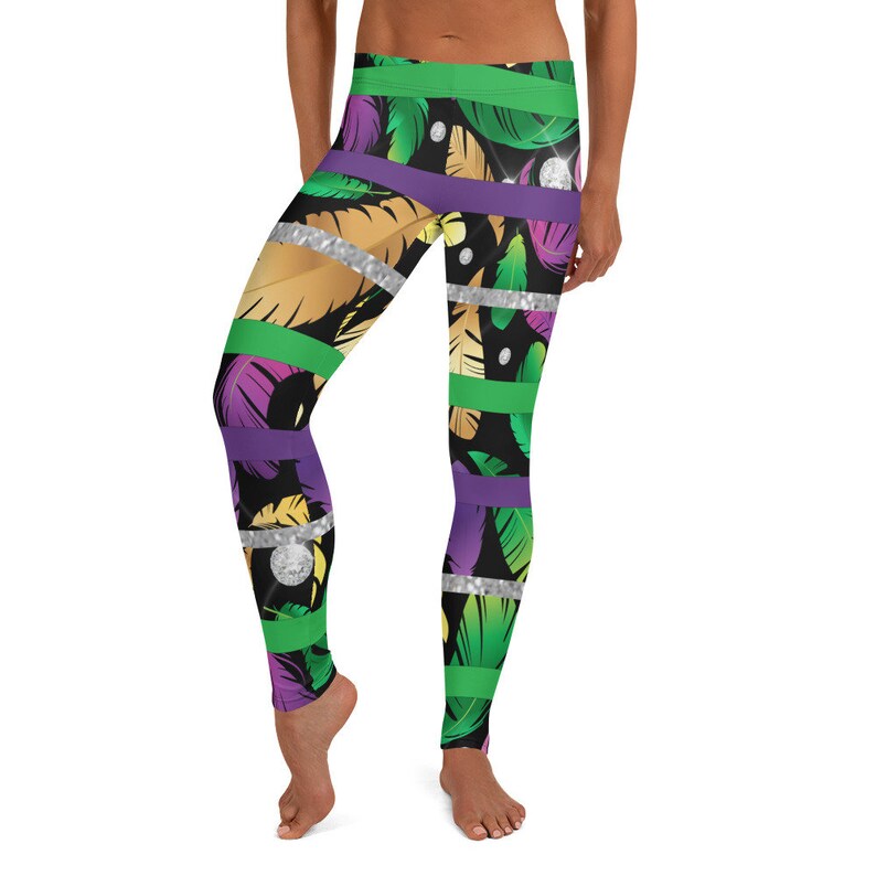 plus mardi gras leggings
