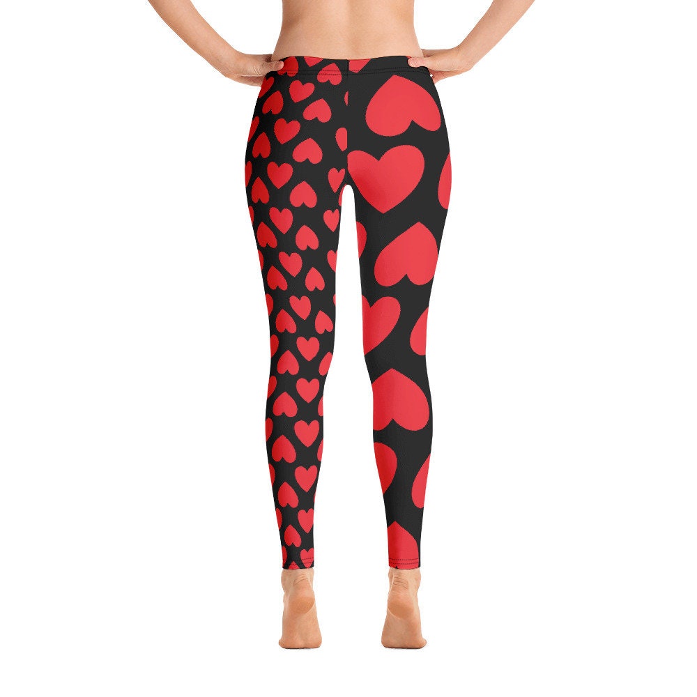 Valentines Day Heart Full Length Leggings | Heart Leggings