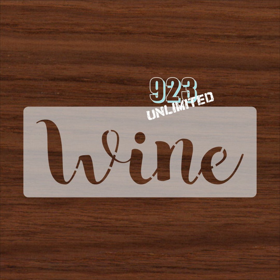 Wine 8x2.5 Reusable Stencil Wine Stencil Wine Reusable Etsy