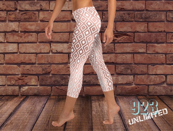 Christys Rose Pink Capri Leggings Rose Pink Leggings Diamond Leggings Yoga Leggings Womens Leggings Etsy