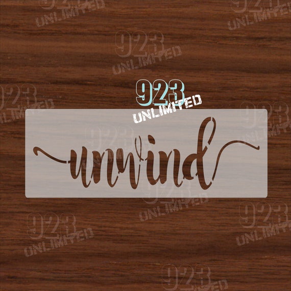 Unwind-script 14x4.5 Re-usable Stencil Unwind Stencil - Etsy