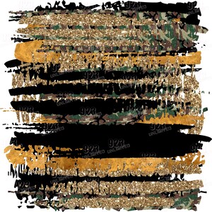 024-Black, Camo & Gold-Brushes-Digital Papers, Instant Download, Digital camo and gold, sublimation jpg and png 300dpi, sublimation