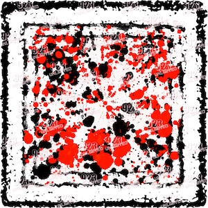 011-Día Loco Negro y Rojo - Salpicaduras - Papeles Digitales, Descarga Instantánea, Digital Rojo Negro, sublimación jpg y png 300dpi, Halloween