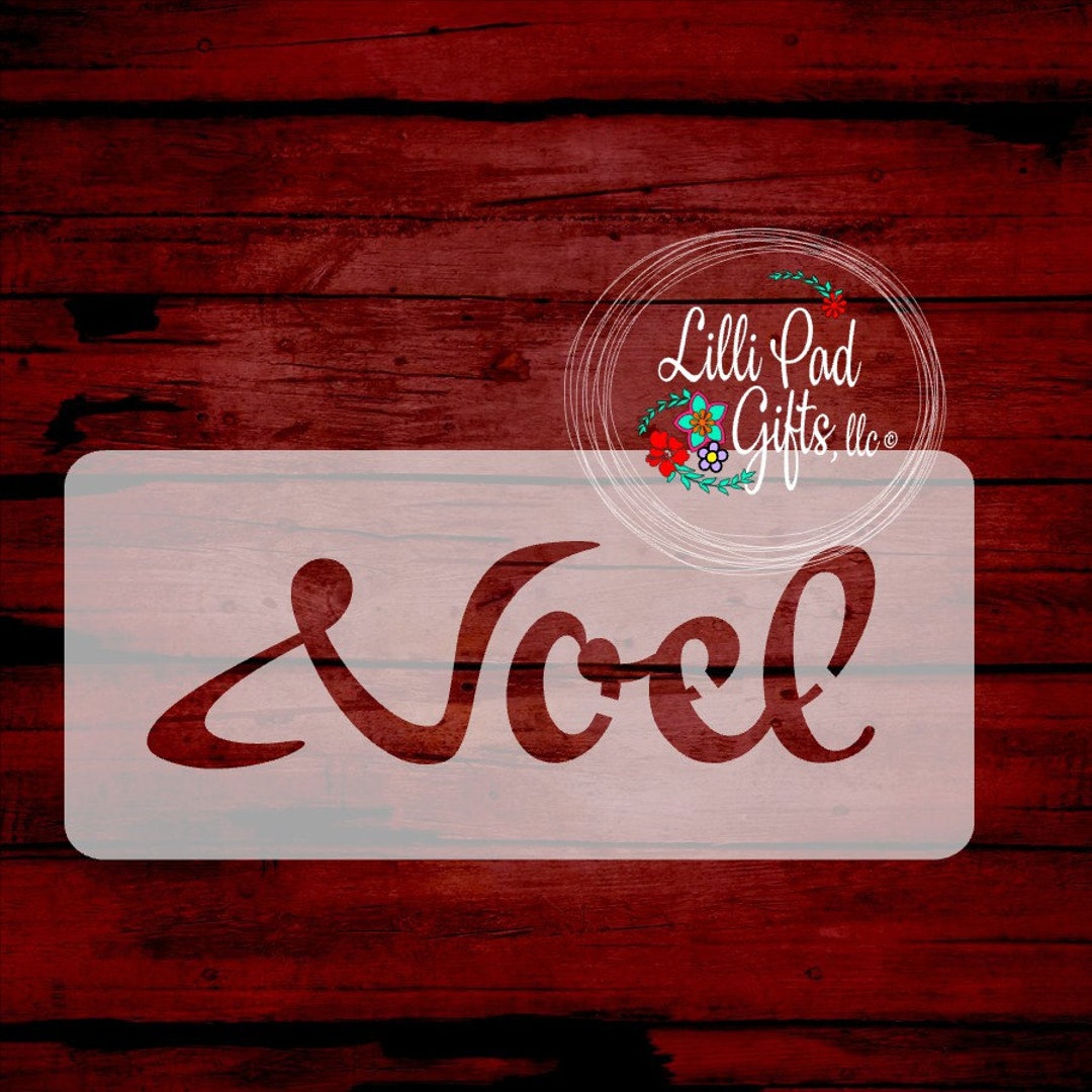Noel-4x1.25 - Re-usable Stencil, Noel Stencil, Noel, Noel Reusable ...