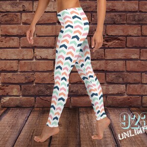 Delilah Womens Long Leggings, herringbone leggings, yoga leggings, workout leggings, everyday leggings, colorful leggings, party leggings