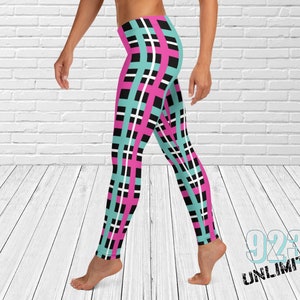 Pixie Plaid Long Leggings yoga leggings yoga tights party leggings fun leggings soft leggings comfortable tights plaid tights