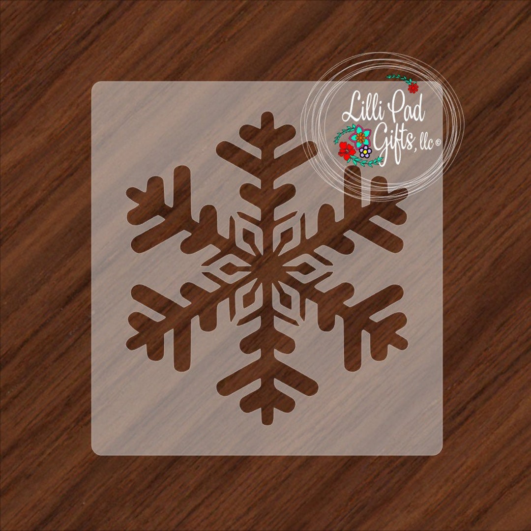 Snowflake 4.5x5 Re-usable Stencil, Snowflake Stencil, Snowflake, Diy ...
