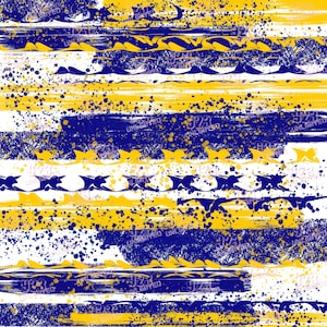 143 - Brushes - Dark Blue & Yellow -Digital Papers, Instant Download, Blue and yellow brushes sublimation jpg and png 300dpi, brush