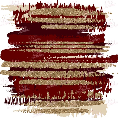 Football Brush Stroke Maroon & Gold Sublimation PNG Team - Etsy