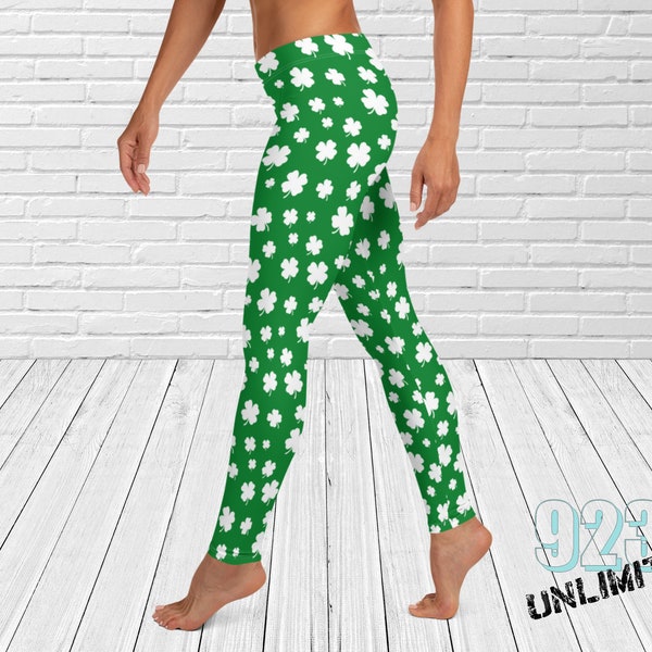 st pattys day cat leggings