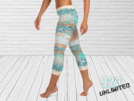 Sea Salt Capri Leggings Sea Salt Beach Leggings Fun Leggings Capri