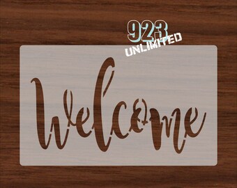 Welcome - 8x4.4 -  Re-usable stencil, welcome stencil, welcome, diy stencil, custom stencil, welcome, high quality stencil