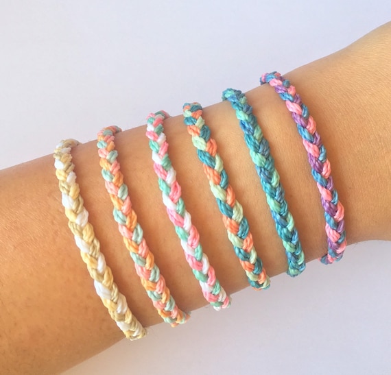 EPALER 50pcs Wholesae Bulk Jewelry Lots Colorful Braid Friendship Cords Strand Bracelet