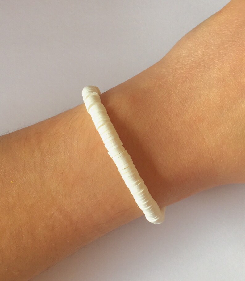 Heishi Bead Waterproof Bracelet/anklet Choose Your Color Etsy