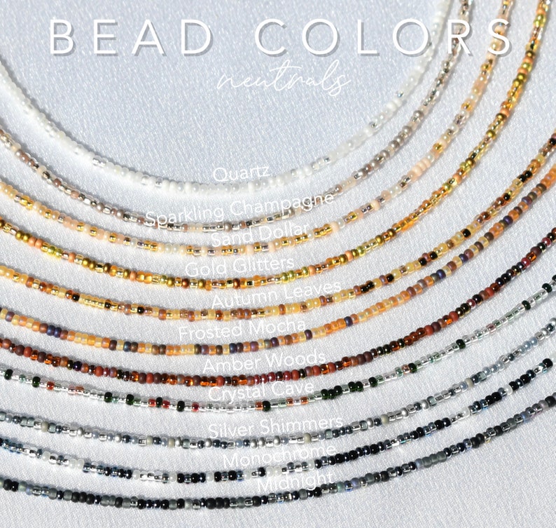 Dainty Waterproof Seed Bead Choker, STAINLESS STEEL Necklace, Seed Bead Jewelry, Multi-Color Choker, Mixed Bead Choker, Summer Necklaces image 5