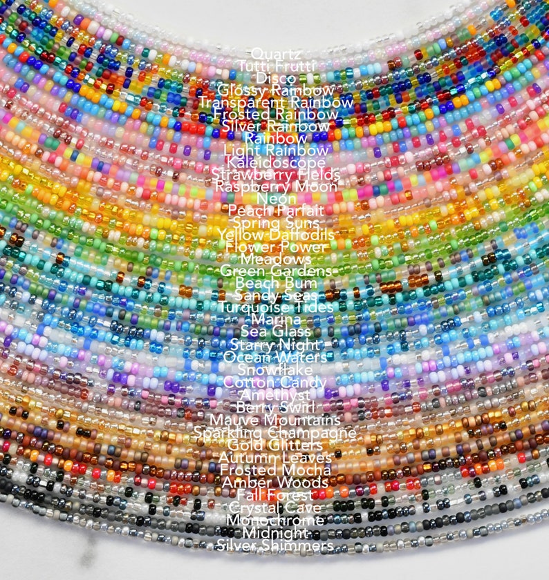 Dainty Waterproof Seed Bead Choker, STAINLESS STEEL Necklace, Seed Bead Jewelry, Multi-Color Choker, Mixed Bead Choker, Summer Necklaces image 3