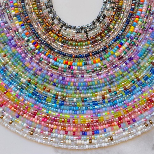 Seed Bead Necklace Etsy