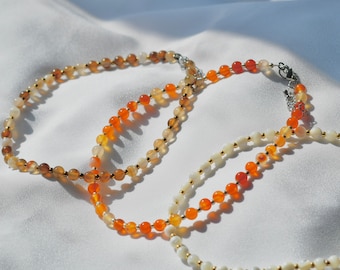 Edelstein Perle Akzent Halsband, Edelstahl Edelstein Halskette, Perlen Edelstein Halskette, Einstellbare Edelstein Choker, Bunte Halskette