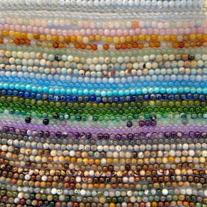 Gemstone Beaded Necklace, Waterproof Gemstone Necklace, Adjustable Gemstone Choker, Colorful Gemstone Bead Necklace, Stainless Steel, 6mm