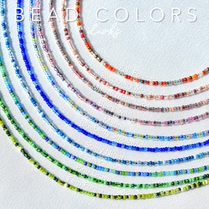 Dainty Waterproof Seed Bead Choker, STAINLESS STEEL Necklace, Seed Bead Jewelry, Multi-Color Choker, Mixed Bead Choker, Summer Necklaces image 10