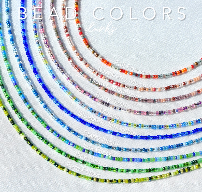 Dainty Waterproof Seed Bead Choker, STAINLESS STEEL Necklace, Seed Bead Jewelry, Multi-Color Choker, Mixed Bead Choker, Summer Necklaces image 10