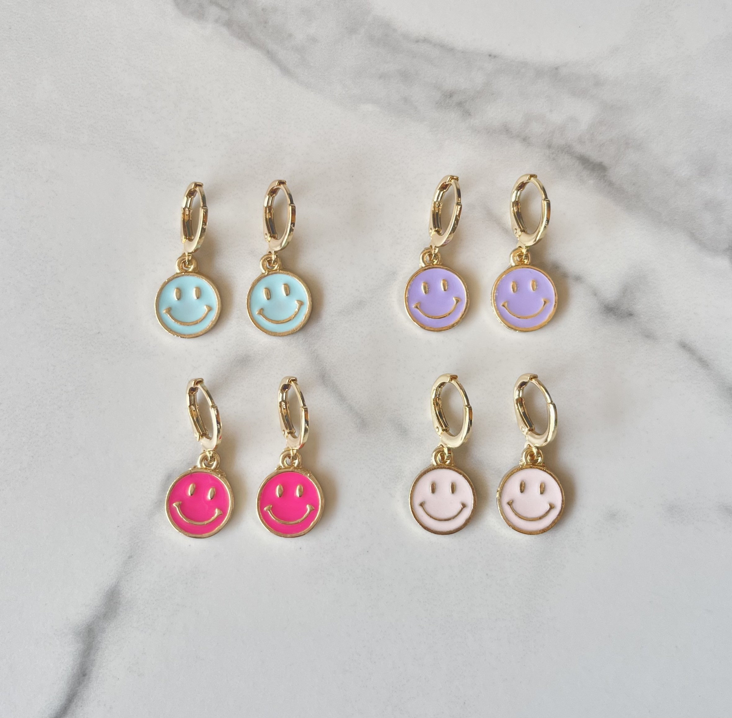 Colorful Smiley Face Earrings Smile Face Earrings Neon Etsy Ireland