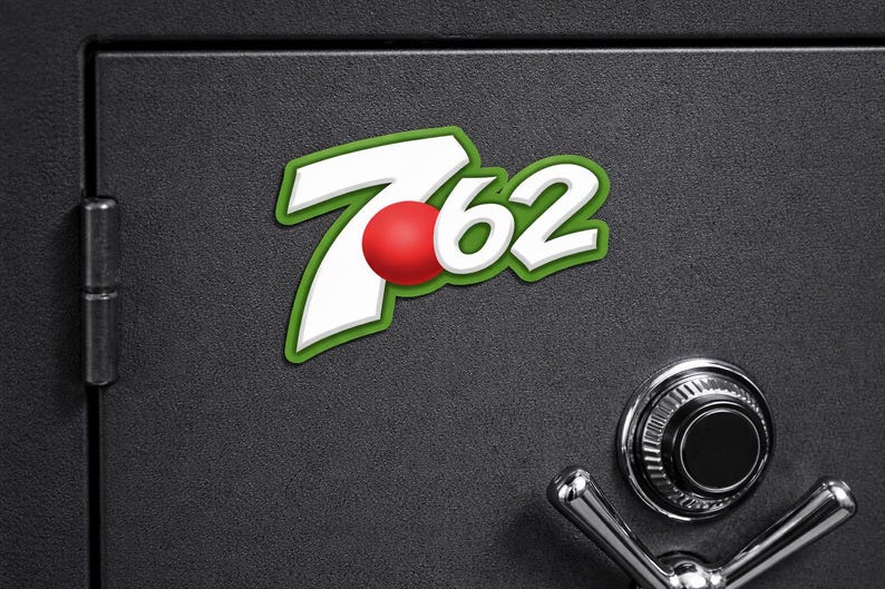 762 decal, vinyl truck window decal, laptop and gun safe decal, weatherproof, number sticker, fun bullet decal image 3