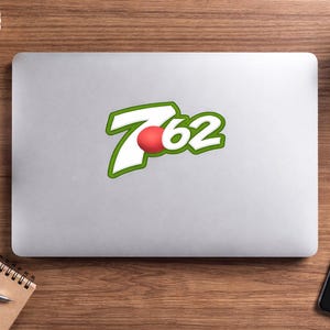 762 decal, vinyl truck window decal, laptop and gun safe decal, weatherproof, number sticker, fun bullet decal image 2