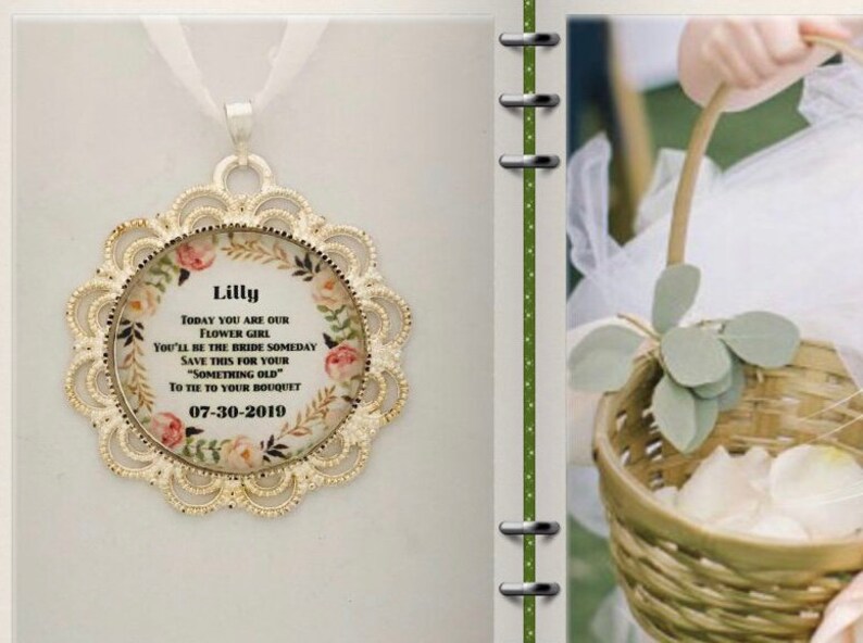 flower girl keepsake charm