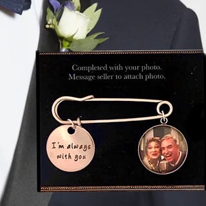 Wedding  Groom gift  Memorial pin Wedding pin. Photo pin,lapel pin wedding charm graduation gift memorial pin. Bridal bout memorial charm.