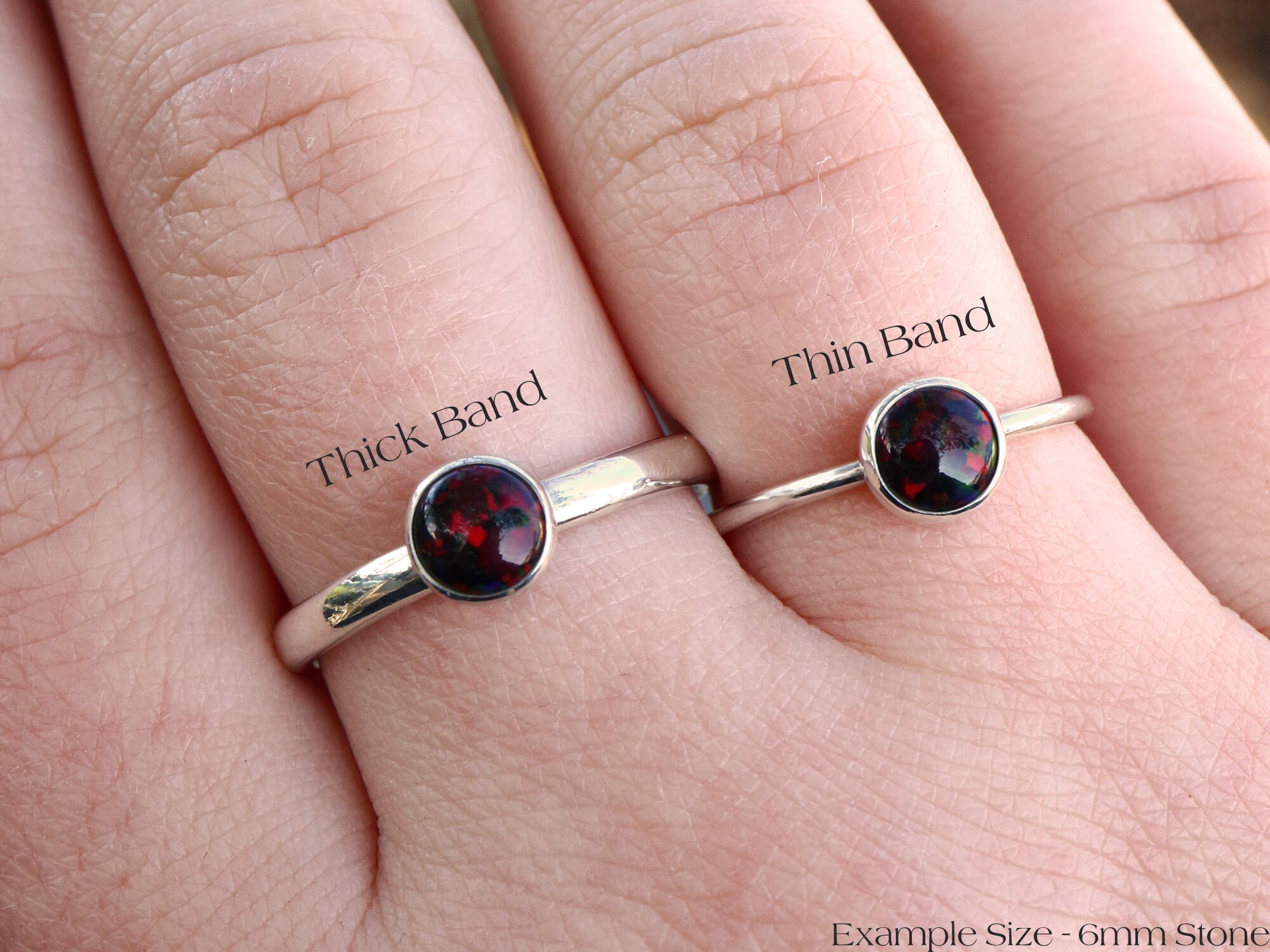 Cornflower Blue Opal Ring 925 Stacking Ring Inspiration & Etsy