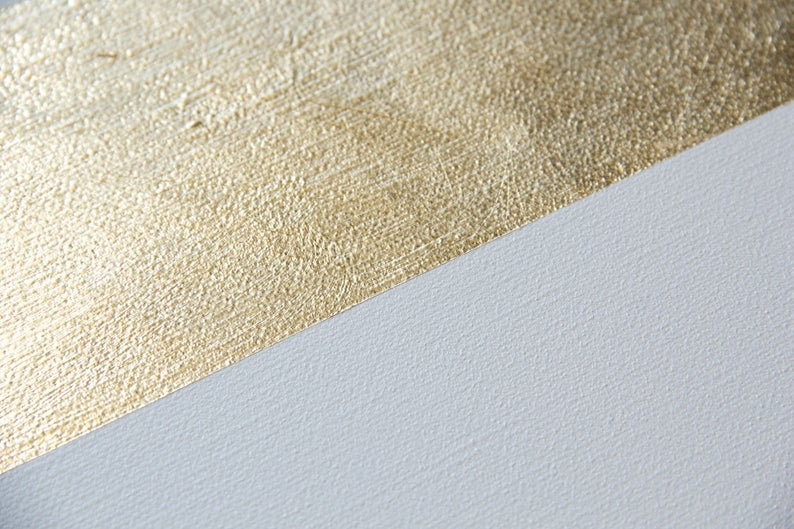 Original Wall Art With Gold Leaf & Acrylic on Canvas Etsy