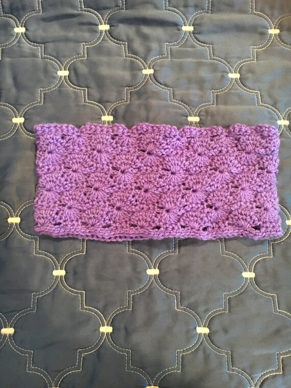 Handmade Hand Crafted Lace Knit Easter Spring Headband Adult size light purple Purple Easter Bunny, Boho Twist Headband, Handmade Hair  main image 3