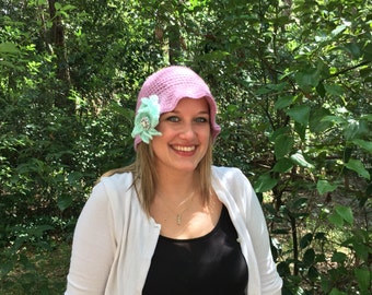 1920's Snowflake Cloche Hat