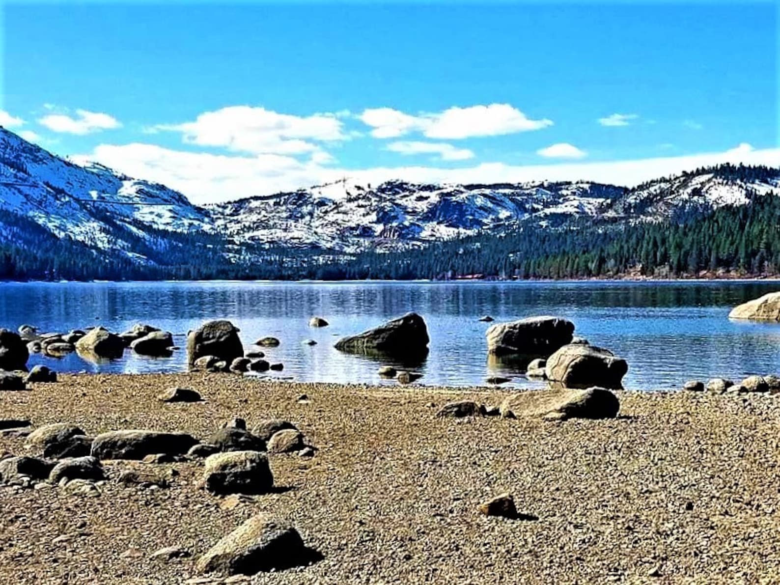 Photographic Print Donner Lake in Truckee California, 5x7 Matted to