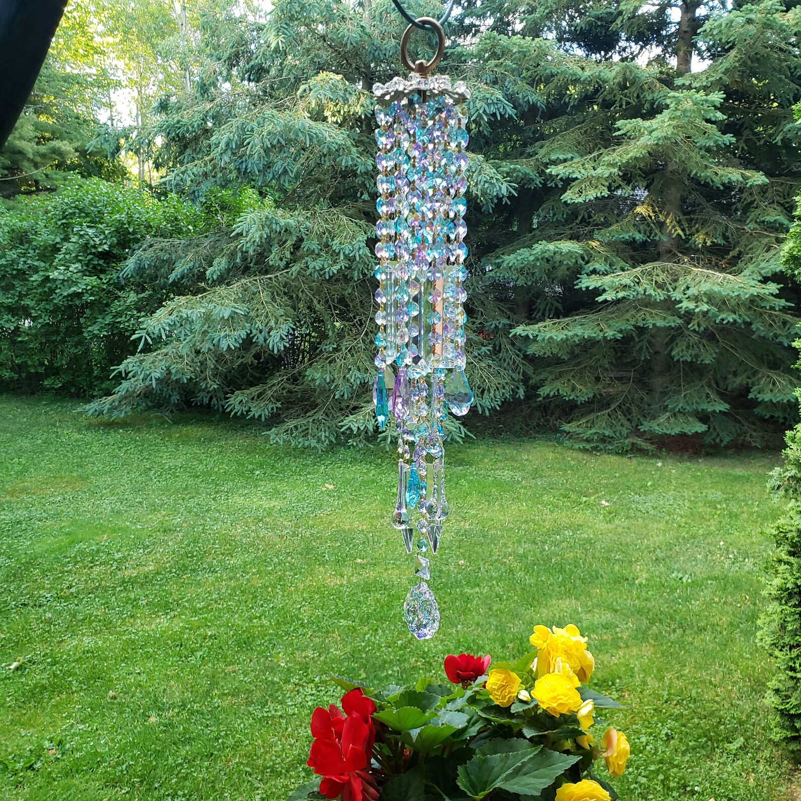 Crystal Glass Suncatcher Wind Chime for Lanai Gazebo Garden Etsy