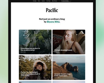 Pacific: Big bold theme for photo-blogger, responsive Blogger template, blogspot theme