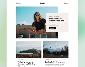 Simpl: Clean Minimal Grid-layout Blogspot Template | Blogger Template | Blogspot theme | Blogspot Skin