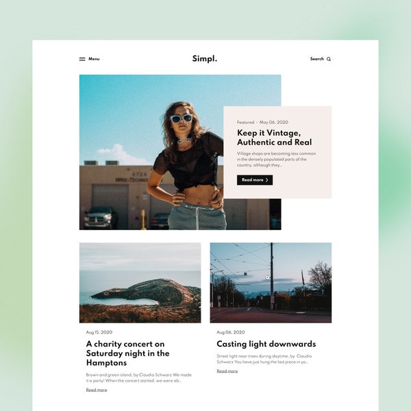 Simpl: Clean Minimal Grid-layout Blogspot Template | Blogger Template | Blogspot theme | Blogspot Skin