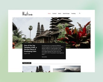 Native Blogger Template: Responsive Blogspot Theme (Digital Download)